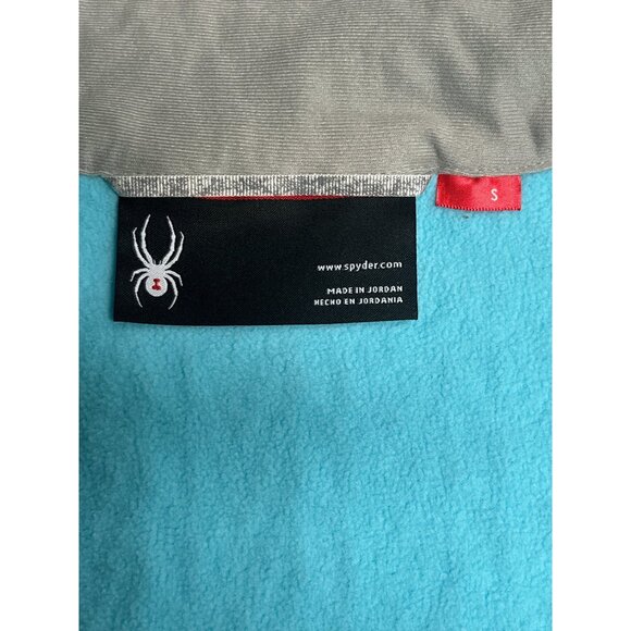 Spyder Women’s Full Zip Sweater Fleece Jacket Size Small Light Aqua Blue Cable K - Picture 8 of 12